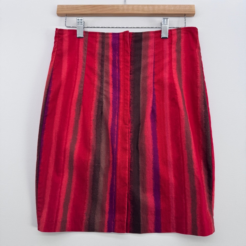 Vintage Paul Et Duffier Striped Pencil Skirt Size 10 Intellectual Power Dressing View 2